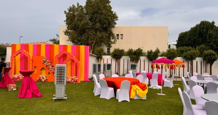 Evaporative air coolers used in cooling UAE outdoor event